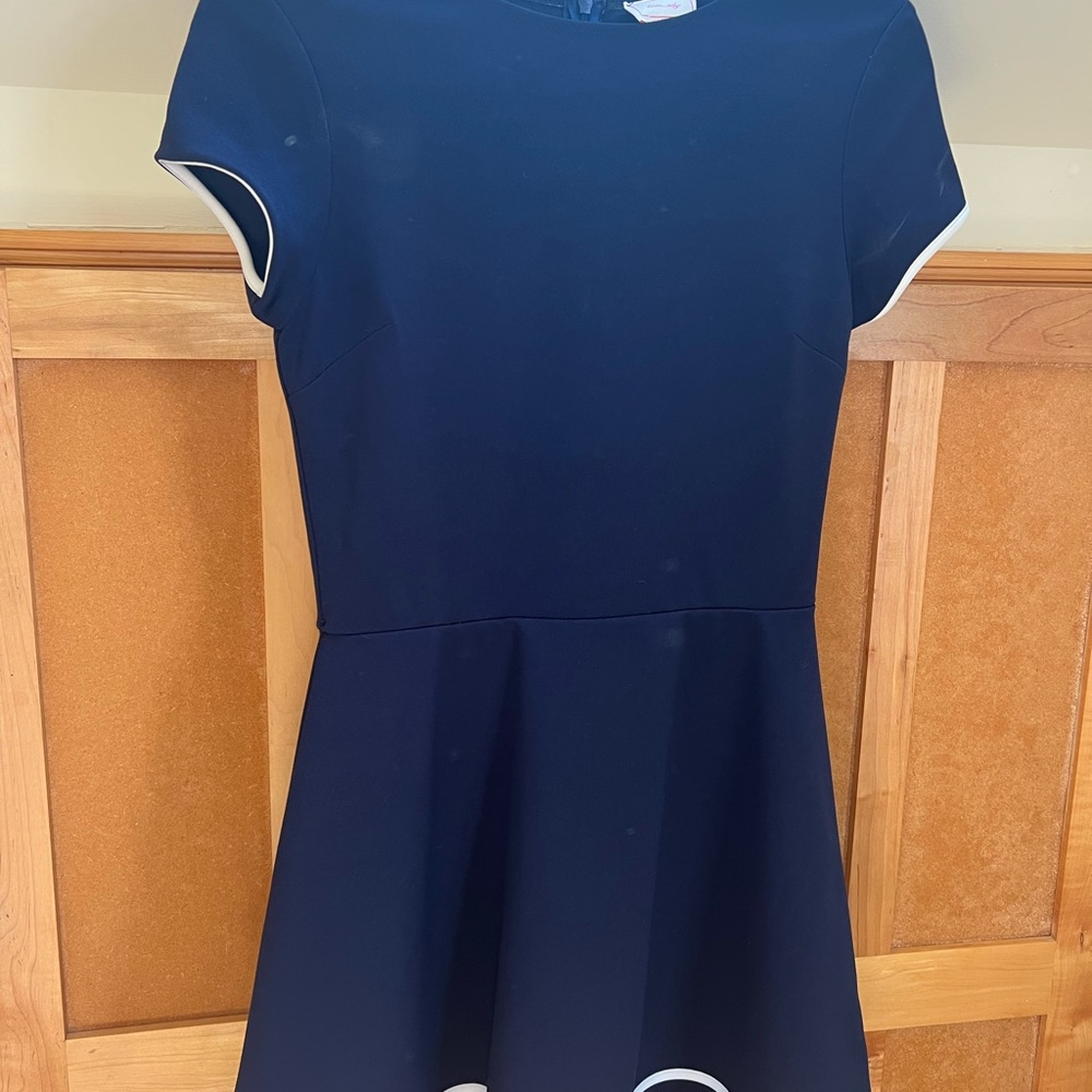 love...ady Navy Dress with White Accents